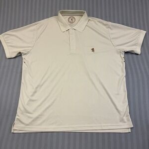 Albert Morris Comfort Polo White Mens Size XXL Pit To Pit 26"